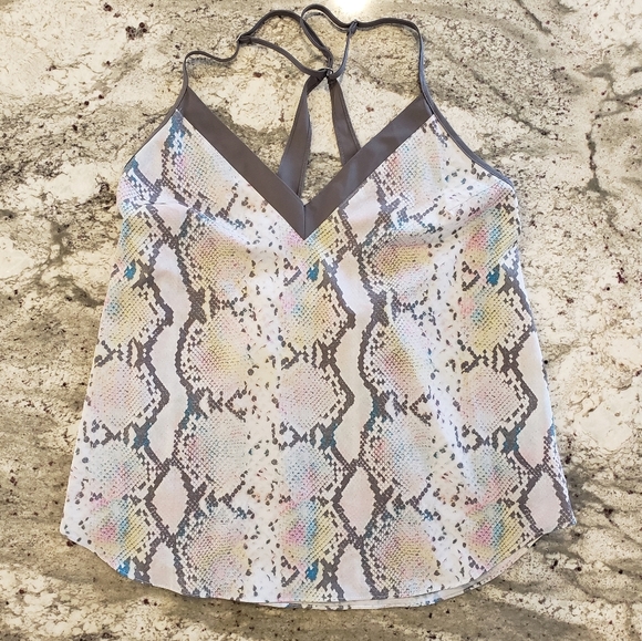 Betsey Johnson Tops - Betsey Johnson Racerback Tank Top Snakeskin Small